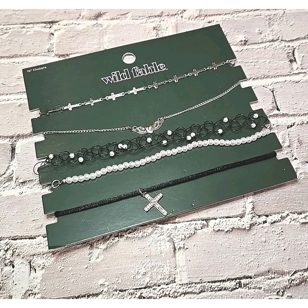 Wild Fable 5 Pc 12 Adjustable Chokers New In Package 110 12$